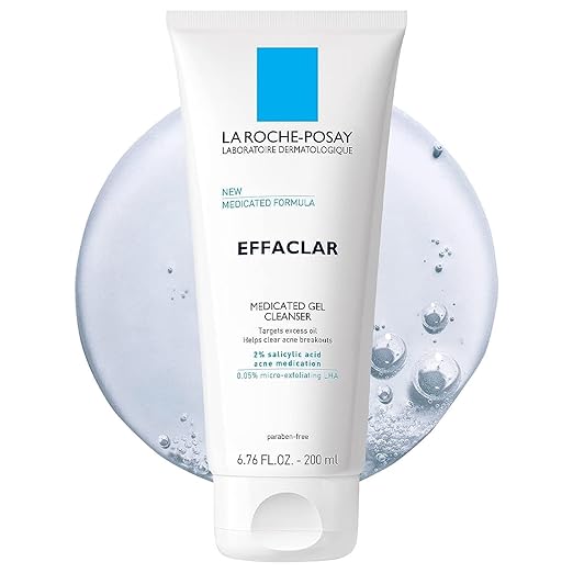 La Roche Posay-Limpiador en gel medicinal con ácido salicílico para piel propensa al acné