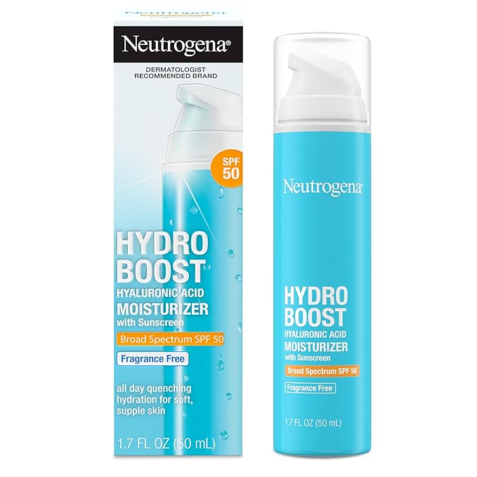 Neutrogena-Hidratante facial Hydro Boost con ácido hialurónico y protector solar SPF 50