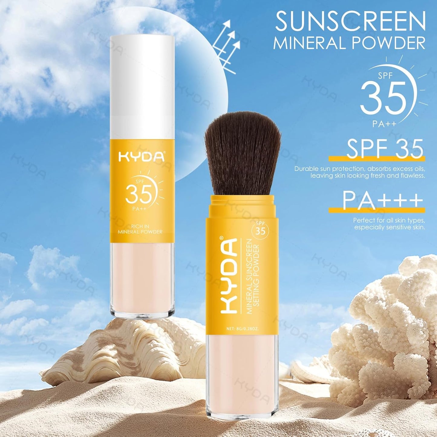 KYDA-Polvo Traslucido con protector Solar SPF 35