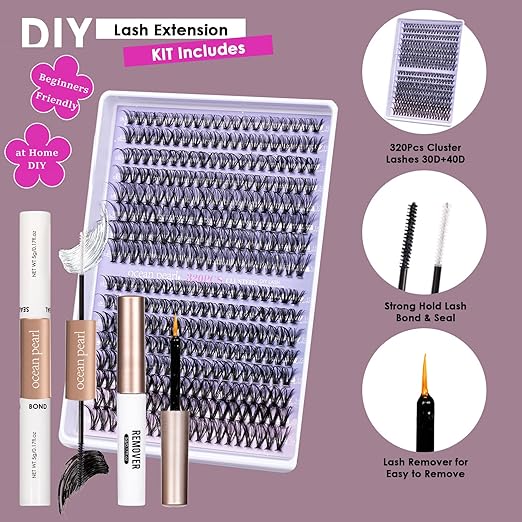 Ocean Pearl-Kit de extensiones de pestañas