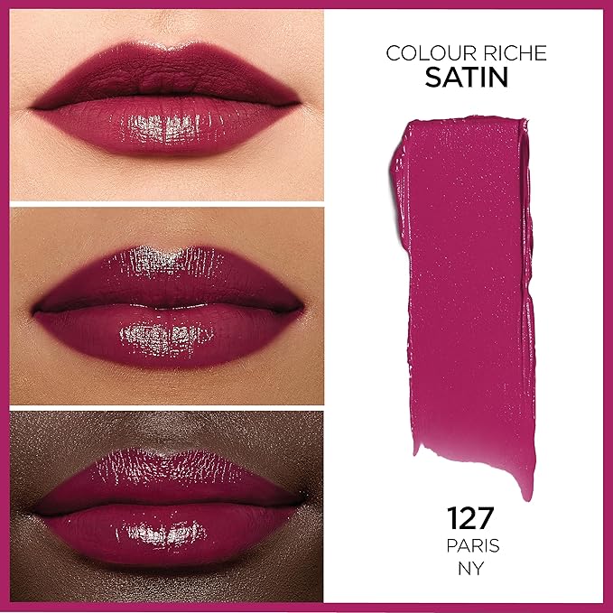 L'Oreal-Paris Lápiz labial Colour Riche Original, cremoso e hidratante, satinado