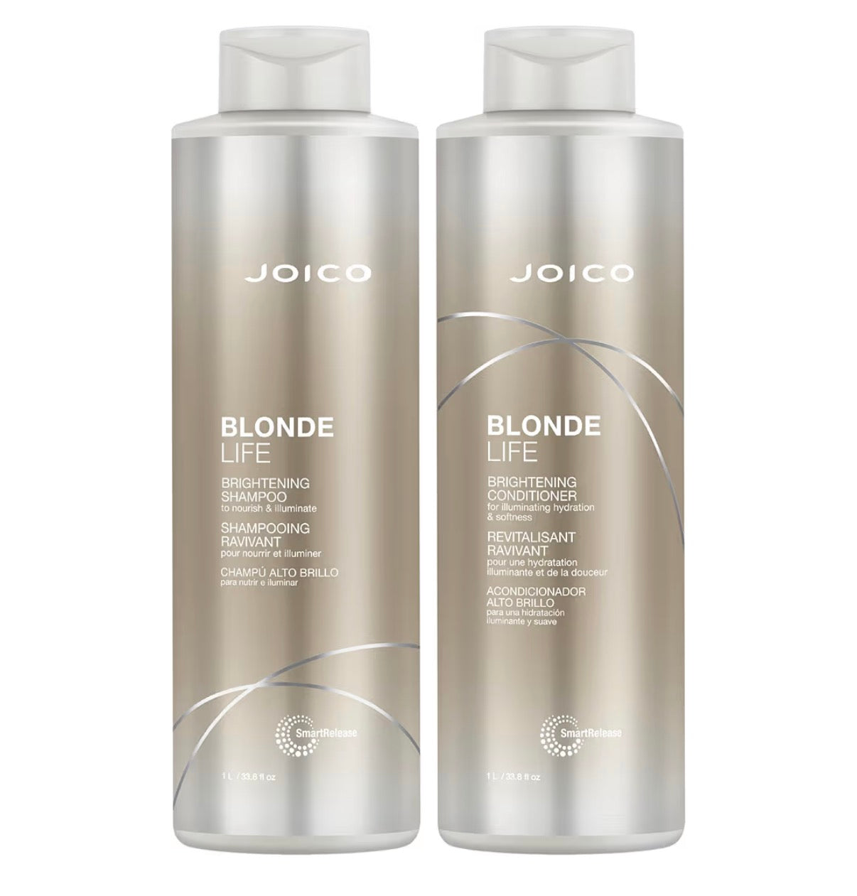 Joico Blonde Life Brightening Shampoo + Conditioner 1000ml | Iluminador para Cabello Rubio y Decolorado