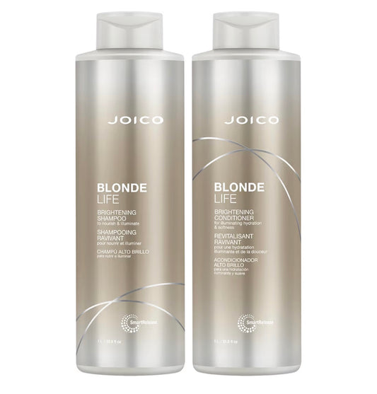 Joico Blonde Life Brightening Shampoo + Conditioner 1000ml | Iluminador para Cabello Rubio y Decolorado