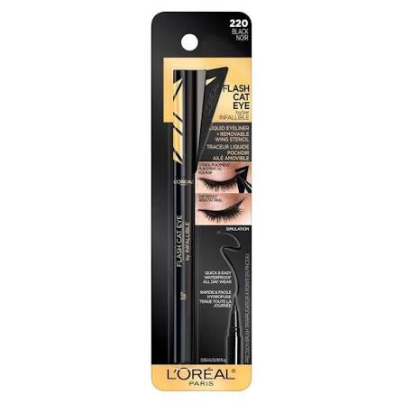 L’Oréal Paris Flash Cat Eyeliner Black – Delineador Líquido Preciso (0.55 ml)