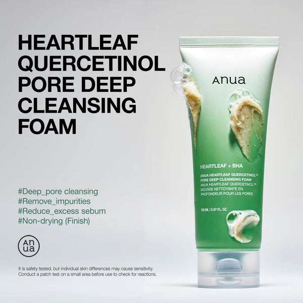 ANUA-Heartleaf Quercetinol Pore Deep Cleansing Foam – Limpiador Facial Profundo